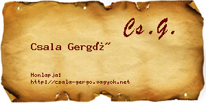 Csala Gergő névjegykártya